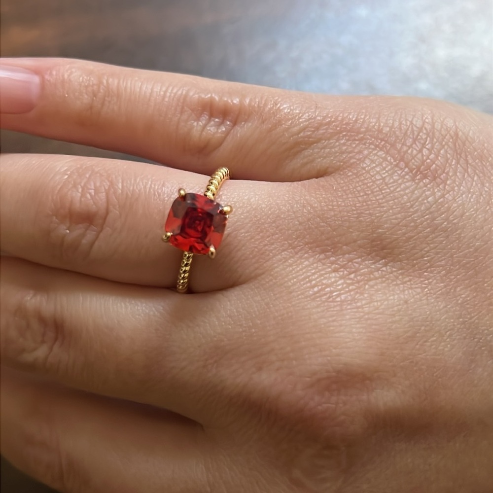 Red stone ring